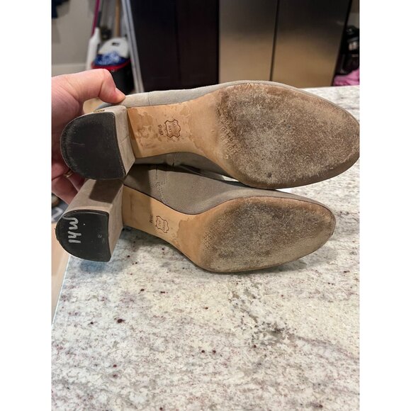 Tory Burch BROOKE BOOTIE Suede Dust Storm Taupe Boots Grey - Size 9.5 - Picture 6 of 8